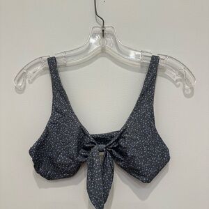 Prana Olive Green Bikini Top and Bottom with Light Purple Speckles